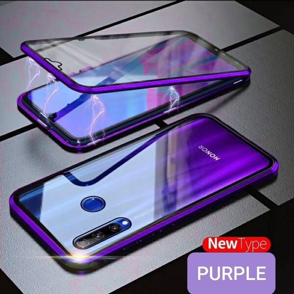 HUAWEI P20LITE 紫 両面ガラスフルカバー 携帯ケース スマホカバー