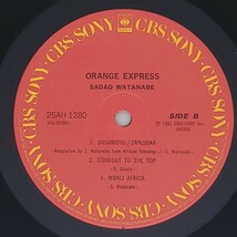 良盤屋 J-2225◆ＬP◆Jazzレーベル；25AH-1280　渡辺貞夫　オレンジ・エクスプレス　Sadao Watanabe Orange Express 　まとめて送料４80_画像9