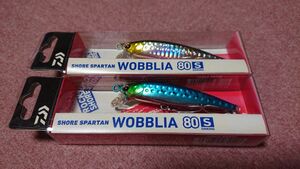 ダイワ ショアスパルタン ウォブリア 80S 2個セット キビナゴ ケイムライワシレッドベリー 新品 Daiwa WOBBLIA