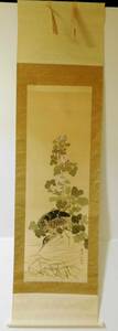 Art hand Auction R0082 岡本秋暉 花鳥図 真作保証, 絵画, 日本画, 花鳥, 鳥獣