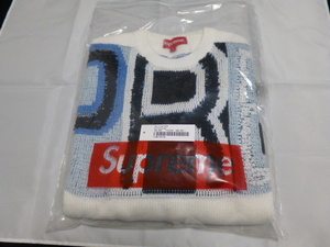 送料無料 【白・L】Chenille Logo Sweater 国内正規品 新品未開封 シュプリーム 21aw supreme white ホワイト Large シェニール セーター　
