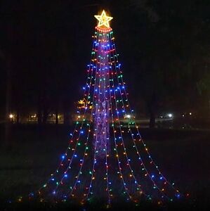 クリスマス LEDイルミ 星型 ナイアガラ LEDイルミネーション 飾り付け 8種点灯モード カーテンライト 屋内屋外兼用 つらら 照明装飾 彩色