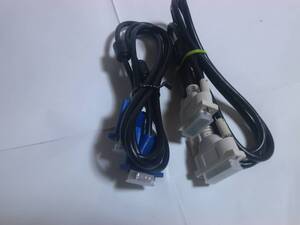 ■■ディスプレイモニターケーブルデジタル DVI-D 24(18)pin/ディーサブ コネクタ 15ピン 1.5m smtb-KD家電パソコン周辺機器 2セット