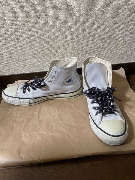 CONVERSE コンバース ハイカットスニーカー レザー 白