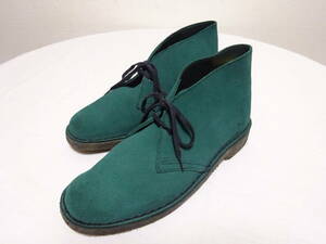 CLARKS クラークス　デザートブーツ　レザーブーツ　ENGLAND製　英国製　レディース　GB5 EU38 US7 23.5cm位　ケープバック　グリーン