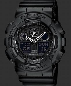 【1円開始】新品G-SHOCK GA-100-1A1/Black/逆輸入 腕時計 ベッカム着用モデル スチール缶