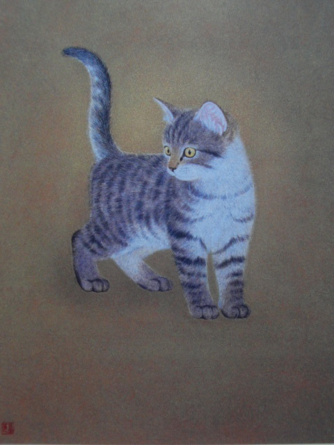 Masahiro Taguchi, 【Katze】, Seltenes Kunstbuch, Neuer hochwertiger Rahmen inklusive, In guter Kondition, Kostenloser Versand, co7, Kunstwerk, Malerei, Porträts