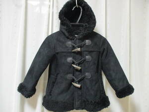  Comme Ca Ism duffle coat 100 hood reverse side boa black suede manner suede 