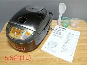 【保温機能難あり】真空内釜 圧力IH炊飯ジャー 極め炊き(NP-NF10型 XA ステンレス)・軽量カップ、取説、立つしゃもじ付き
