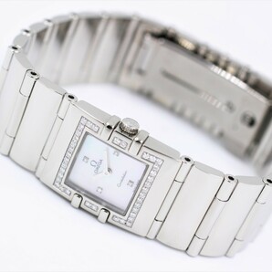 【オメガ】 腕時計 コンステレーション クアドラ 1528.76 SS ダイヤベゼル シェル 4Pダイヤ レディース クォーツ 中古品の画像7