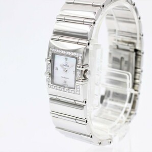 【オメガ】 腕時計 コンステレーション クアドラ 1528.76 SS ダイヤベゼル シェル 4Pダイヤ レディース クォーツ 中古品の画像3