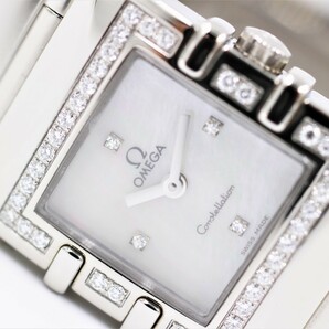 【オメガ】 腕時計 コンステレーション クアドラ 1528.76 SS ダイヤベゼル シェル 4Pダイヤ レディース クォーツ 中古品の画像8