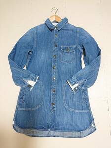  Urban Research URBAN RESEARCH Denim jacket long height * feather woven * cotton 100% lady's SIZE:FREE