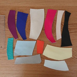 ハギレ 端切れ はぎれ 本革 レザー 革 型押し ハンドメイド 素材 ③