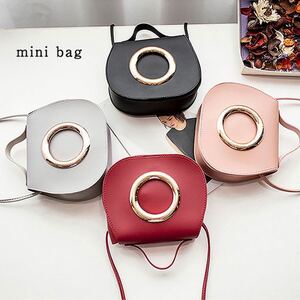 ミニ ショルダーバッグ レディース 2way ハンドバッグ リング金具