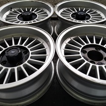 管理番号：V11-100【1個＝4本】LINEA SPORT 15×6.5J 4穴PCD114.3 ET+8 店頭タイヤ交換・ホイール鏡面研磨&引取可能！　_画像2