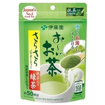 同梱可能 伊藤園 粉末インスタント 緑茶 お～いお茶 さらさら抹茶入り緑茶 40g 約50杯分 5292ｘ２袋/卸_画像3