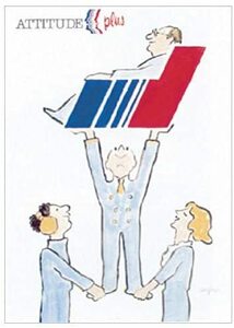 HA041 ポスター AIR FRANCE サヴィニャック 50x70cm