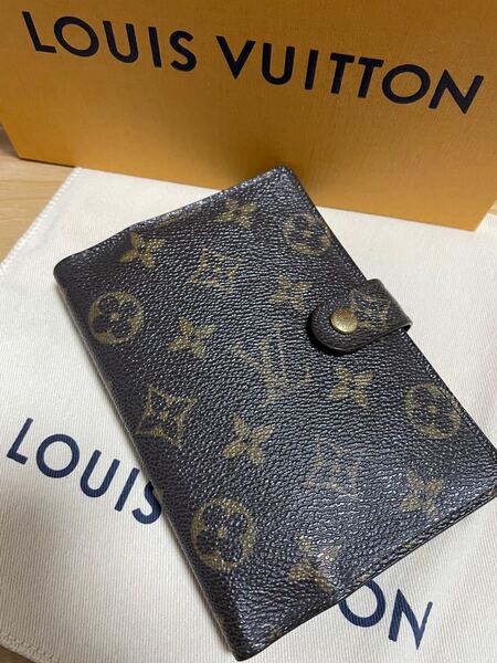 【最終値下】美品【LOUIS VUITTON】モノグラム 手帳カバー(保存袋付)