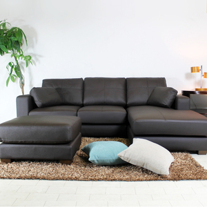 New Unused Couch Sofa Three People Sofa L-Sha Sofa Italian Book Leather Couch: Sitting Left 20938SP-2PR-Couchl-OT-662