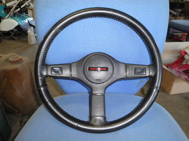 R31 GTS-X 純正 スカイライン ステアリング HR31 本皮巻