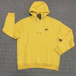 秋冬 新品 NIKE ナイキメンズ スウェットパーカー NSW プルオーバー L/S フーディ 黄色 イエロー正規品 XL (スウェットパーカー裏起毛)