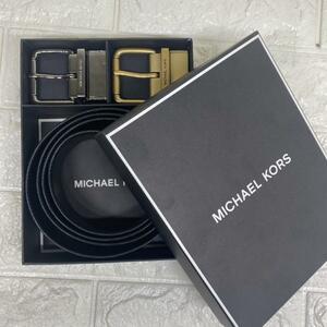 [ бесплатная доставка ] MICHAEL KORS Michael Kors мужской 4 in 1 подарок BOX двусторонний ремень outlet 