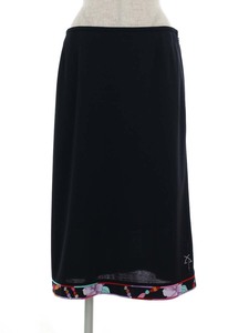 レオナールスポーツ スカート 裾フラワー ストレッチ ワンポイント 42
