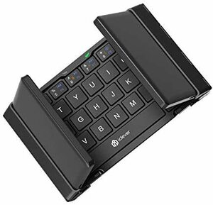 【送料無料】iClever 折りたたみ Bluetooth キーボード 軽量 薄型 ワイヤレスキーボード 充電式 iPhone/iPad/Andriod 対応 IC-BK03 black