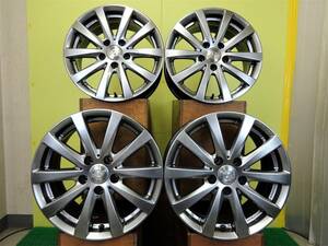 H1827 中古 4本 TEAM SPARCO チーム スパルコ 16 x 7J +37 5H 112 シルバー アウディ A4 (8E) A6 (4F) VW パサート (3B) シロッコ シャラン