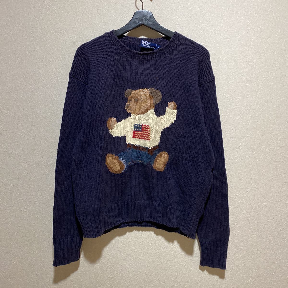 XL 新品!ポロベアー ポロベア コットンニット セーター ニット 白