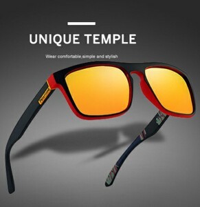 新品 送料込み POLARIZED 偏光 レッドミラーレンズ サングラス UV400