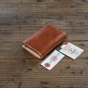  men's card-case card inserting ticket holder cow leather original leather card-case cow leather business new goods unused free shipping 1 jpy Italian leather tea Brown 