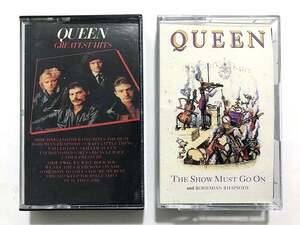 ■カセットテープ■クイーン Queen『Greatest Hits』＋カセット・シングル「Show Must Go On」■洋楽カセット出品中 同梱8本まで送料198円