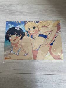 閃乱カグラ ESTIVAL VERSUS-少女達の選択 joshin特典 「葛城&夜桜」 A4サイズ クリアポスター 非売品 送料無料