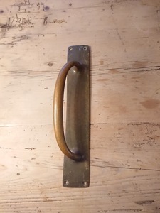 イギリスアンティーク　真鍮ドア取手　ハンドル【H1】 ブラスハンドル　ドアハンドル　把手　取手　玄関ドア　店舗什器