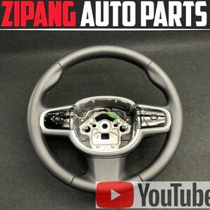 VL037 ZB V60 クロスカントリー T5 4WD 本革 ステアリング ハンドル/スイッチ 付 ◆黒革/ブラック 【動画有り】○ ★即決★の画像1