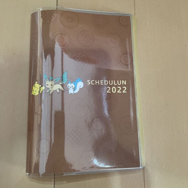 送料無料　未使用　ポケモン スケジュールン 2022 ミスド 福袋 スケジュール帳 シックなドーナツ柄　手帳 ミスタードーナツ　割引券付き