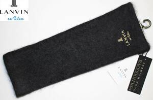 LV-4　新品本物即決　指なし手袋　LANVIN en Bleu　ランバン　高級品ラクーン100%　レディース　フィンガーレスグローブ　有名ブランド　黒
