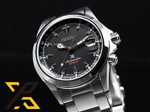 【新品正規品】SEIKOセイコーPROSPEXプロスペックス自動巻き手巻きメンズ腕時計ブラックシルバーアルピニストシャークトゥースSPB117J1
