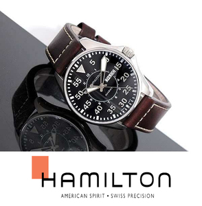 【1円】【新品正規品】ハミルトンHAMILTONカーキアビエーションパイロット革ベルト42mm腕時計メンズ男性航空時計パイロットウォッチwatch