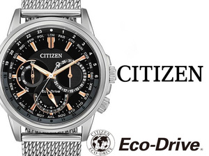 【1円】新品正規品シチズンCITIZENエコドライブECO DRIVEキャランドゥリエソーラー腕時計希少メッシュベルト銀シルバープレゼントギフト