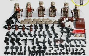 翌日発送　ロシア軍　武器つきセット　戦争軍人軍隊マンミニフィグ LEGO 互換 ブロック ミニフィギュア レゴ 互換t03 w