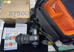 ニコン　Nikon デジタル一眼レフカメラ D7500 VRレンズ等３本　専用バック　ニコン　VR AF -S Micro ８５m DX　SIGMA EX １０ー２０m 