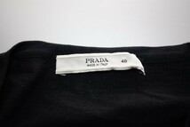 【PRADA】　プラダ　Vネックセーター　黒　４８　美品　_画像2