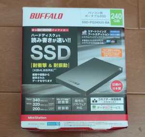 新品 240GB ポータブルSSD バッファロー 外付けSSD
