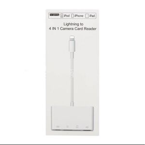 カードリーダー 4in1 USB OTGカメラアダプタ SD TFカードリーダー 写真 ビデオ