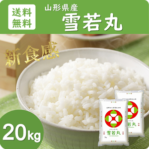 新米 令和3年産 山形県産 雪若丸 20kg 送料無料 玄米 白米 精米無料 一等米 米 お米