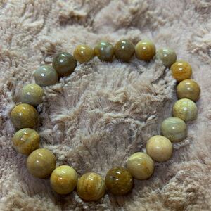  high quality natural stone * Fossil coral bracele *9mm after half 16.5cm