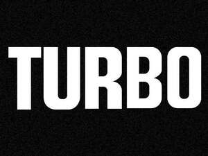 「TURBO」カッティングステッカー(1)　レギュラーカラー　スポコン 走り屋